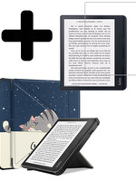 LUQ LUQ Kobo Sage Hoesje Met Screenprotector - Kat