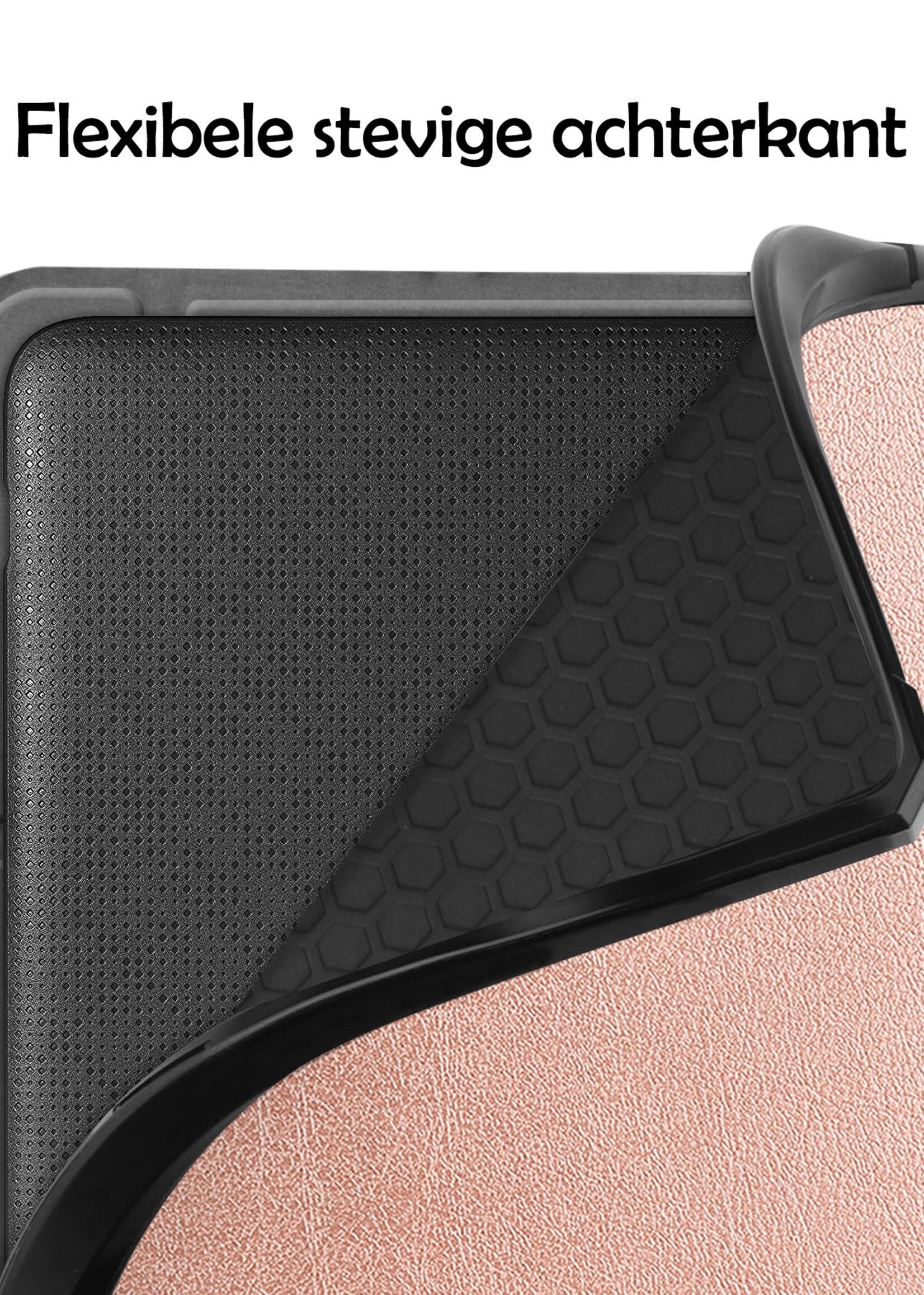 LUQ Hoesje Geschikt voor Kobo Sage Hoes Bescherm Hoesje Case Luxe Sleep Cover Met Screenprotector - Rosé Goud