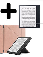 LUQ LUQ Kobo Sage Hoesje Met Screenprotector - Rose Goud