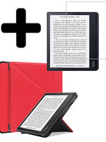 LUQ LUQ Kobo Sage Hoesje Met Screenprotector - Rood