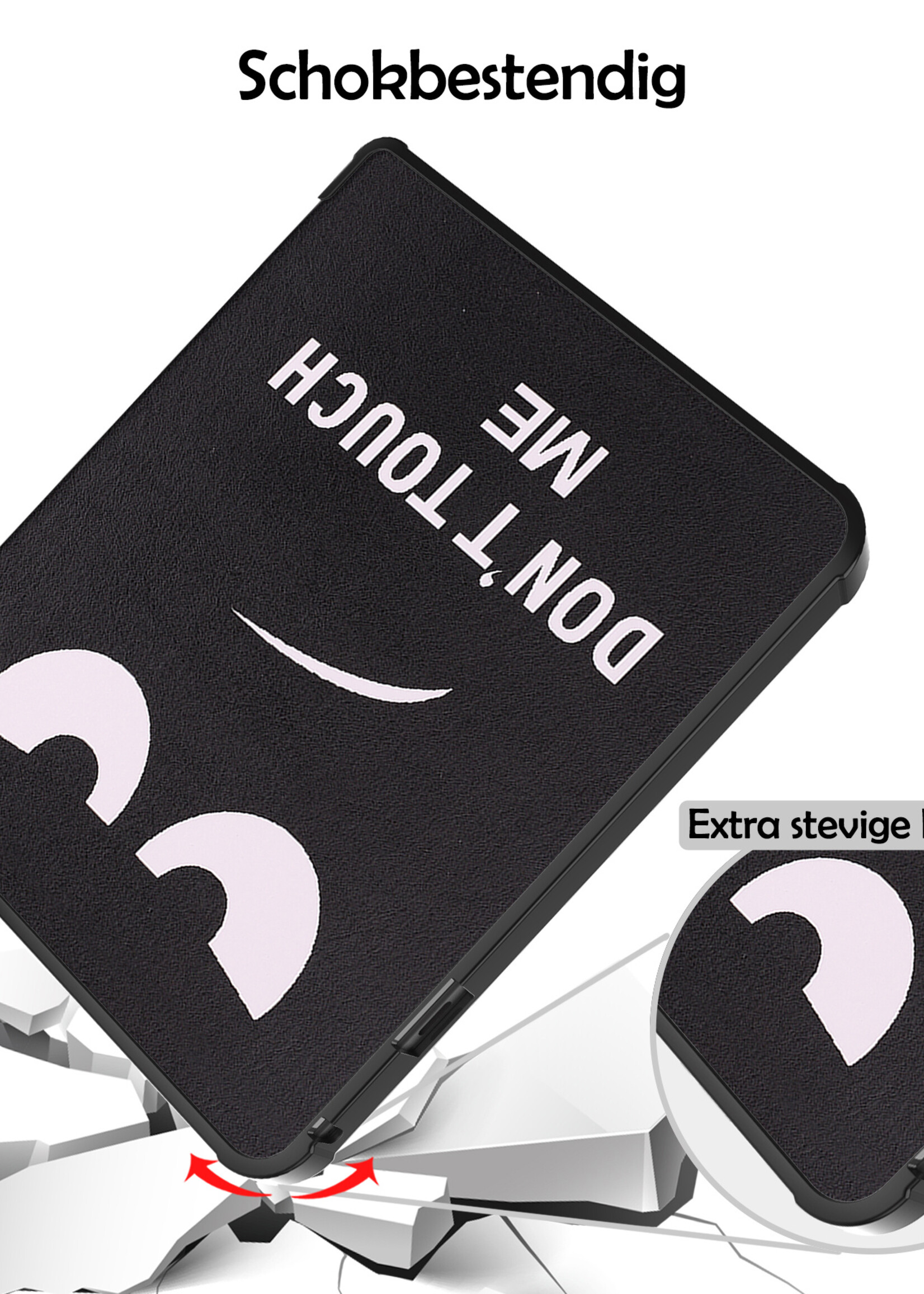 LUQ Hoesje Geschikt voor Kobo Sage Hoes Bescherm Hoesje Case Luxe Sleep Cover Met Screenprotector - Don't Touch Me