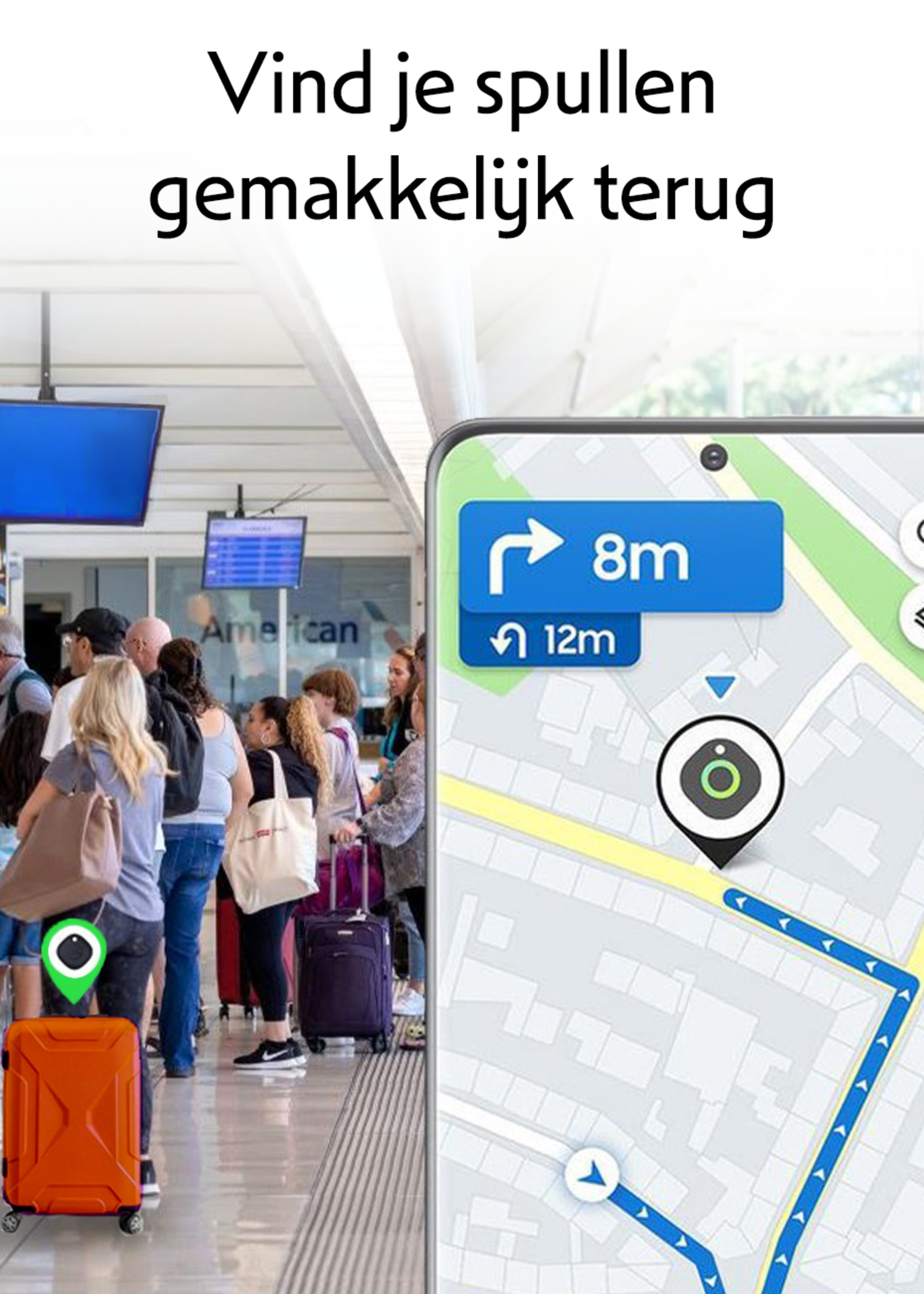 LUQ Hoesje Geschikt voor Samsung Galaxy SmartTag Hoesje Sleutelhanger Houder - Siliconen Hoesje Geschikt voor Samsung Galaxy SmartTag Hoesje - Donkerblauw