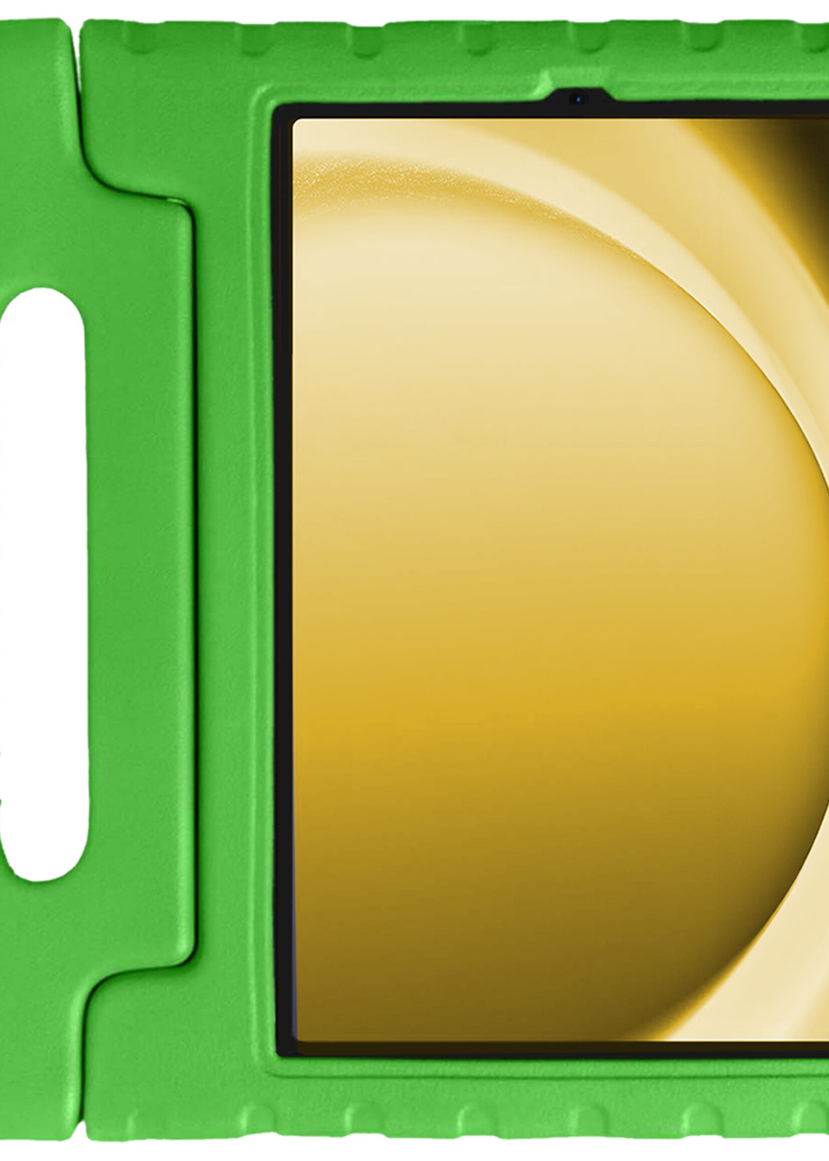 LUQ Hoes Geschikt voor Samsung Galaxy Tab A9 Hoes Kinder Hoesje Kids Case Kinderhoes Shockproof - Hoesje Geschikt voor Samsung Tab A9 Hoesje Kidscase - Groen