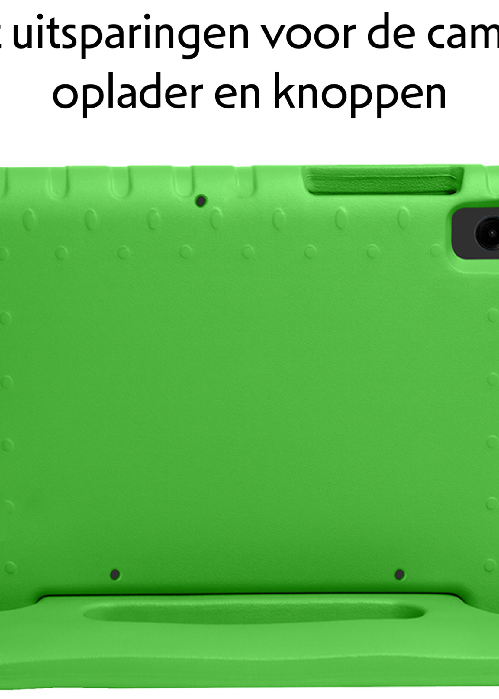 LUQ Hoes Geschikt voor Samsung Galaxy Tab A9 Hoes Kinder Hoesje Kids Case Kinderhoes Shockproof - Hoesje Geschikt voor Samsung Tab A9 Hoesje Kidscase - Groen