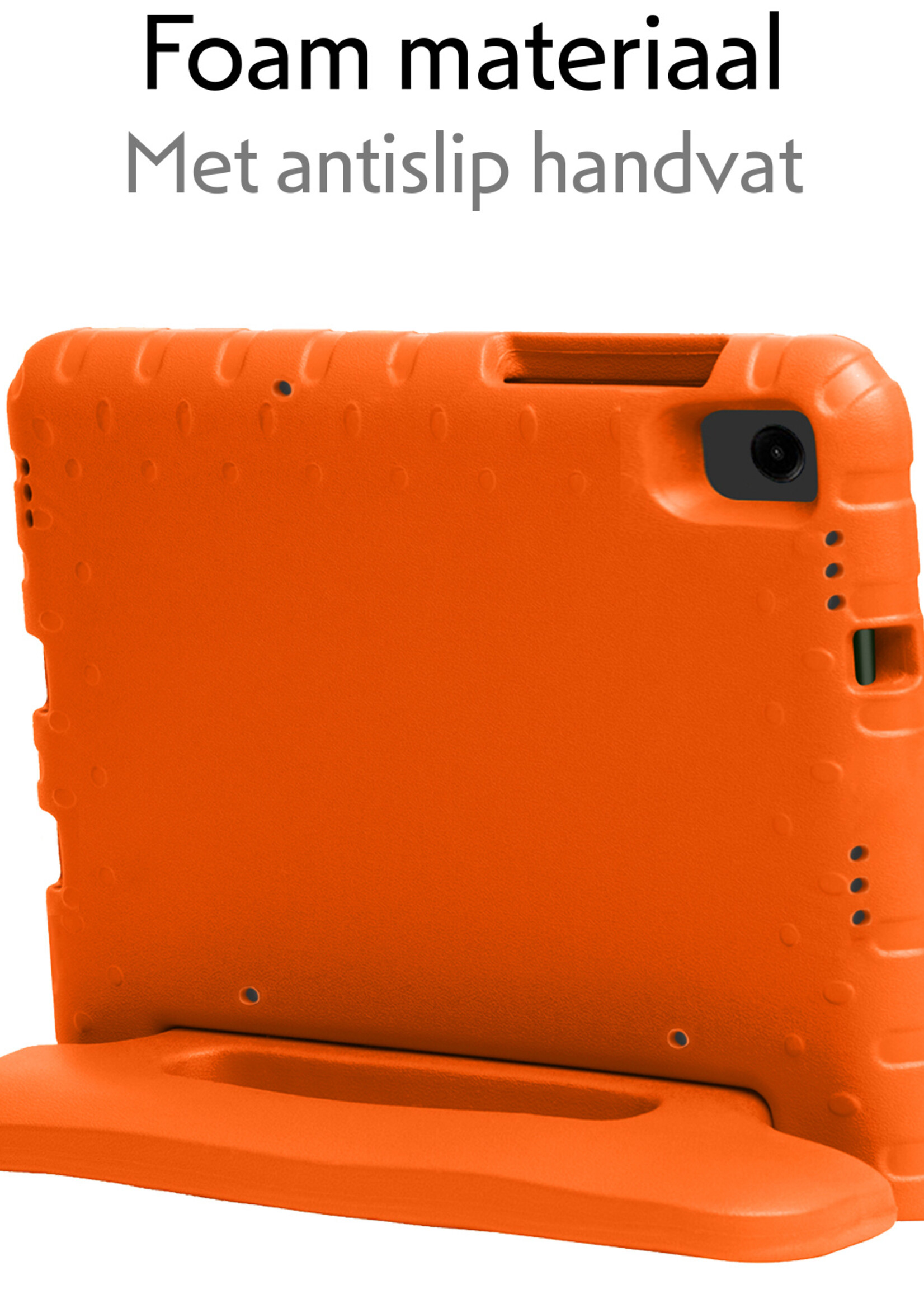 LUQ Hoes Geschikt voor Samsung Galaxy Tab A9 Hoes Kinder Hoesje Kids Case Kinderhoes Shockproof - Hoesje Geschikt voor Samsung Tab A9 Hoesje Kidscase - Oranje