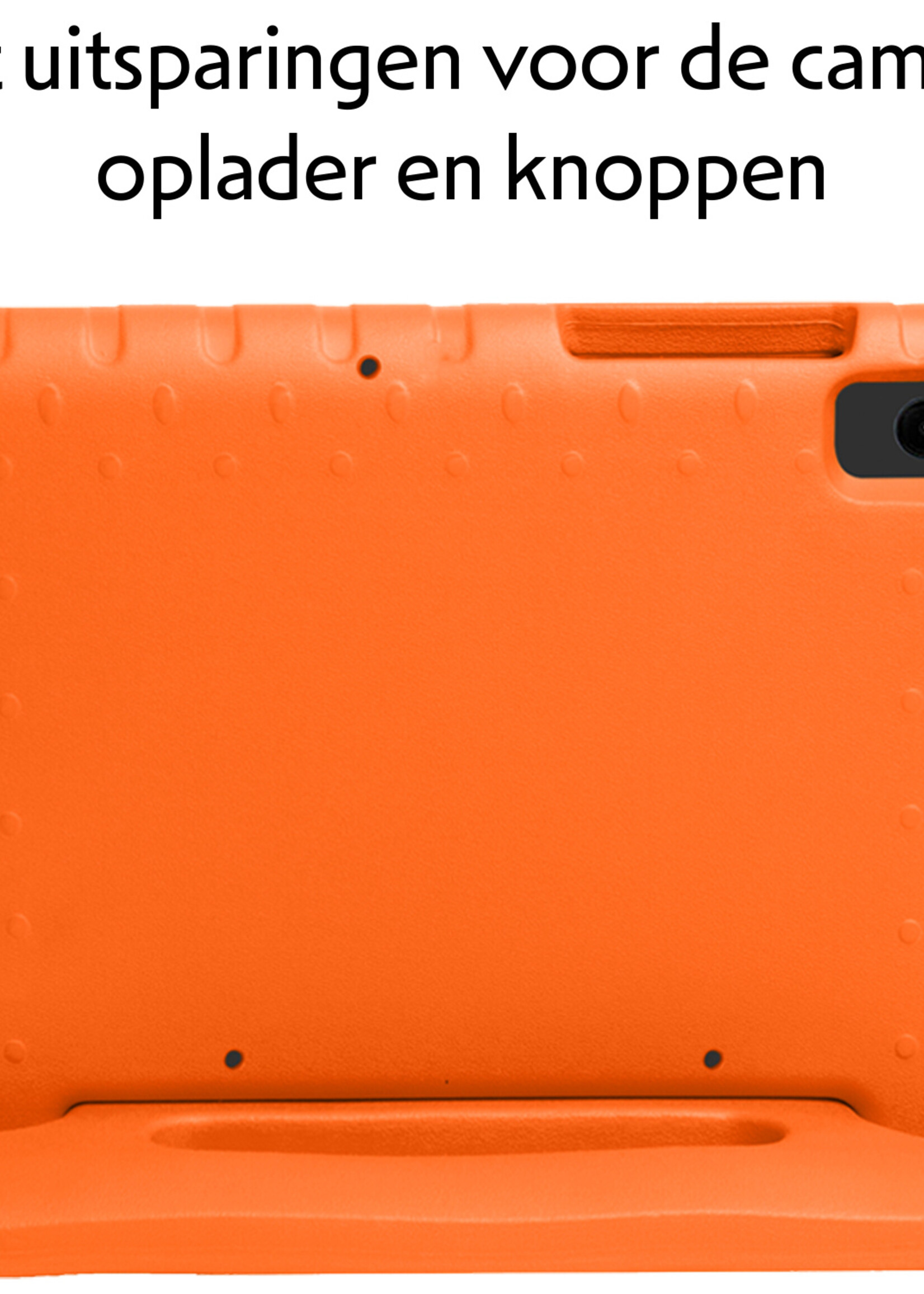 LUQ Hoes Geschikt voor Samsung Galaxy Tab A9 Hoes Kinder Hoesje Kids Case Kinderhoes Shockproof - Hoesje Geschikt voor Samsung Tab A9 Hoesje Kidscase - Oranje