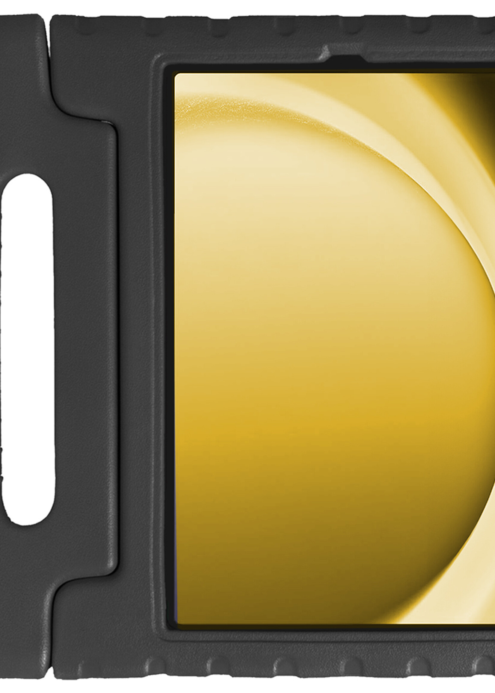 LUQ Hoes Geschikt voor Samsung Galaxy Tab A9 Hoes Kinder Hoesje Kids Case Kinderhoes Shockproof - Hoesje Geschikt voor Samsung Tab A9 Hoesje Kidscase - Zwart