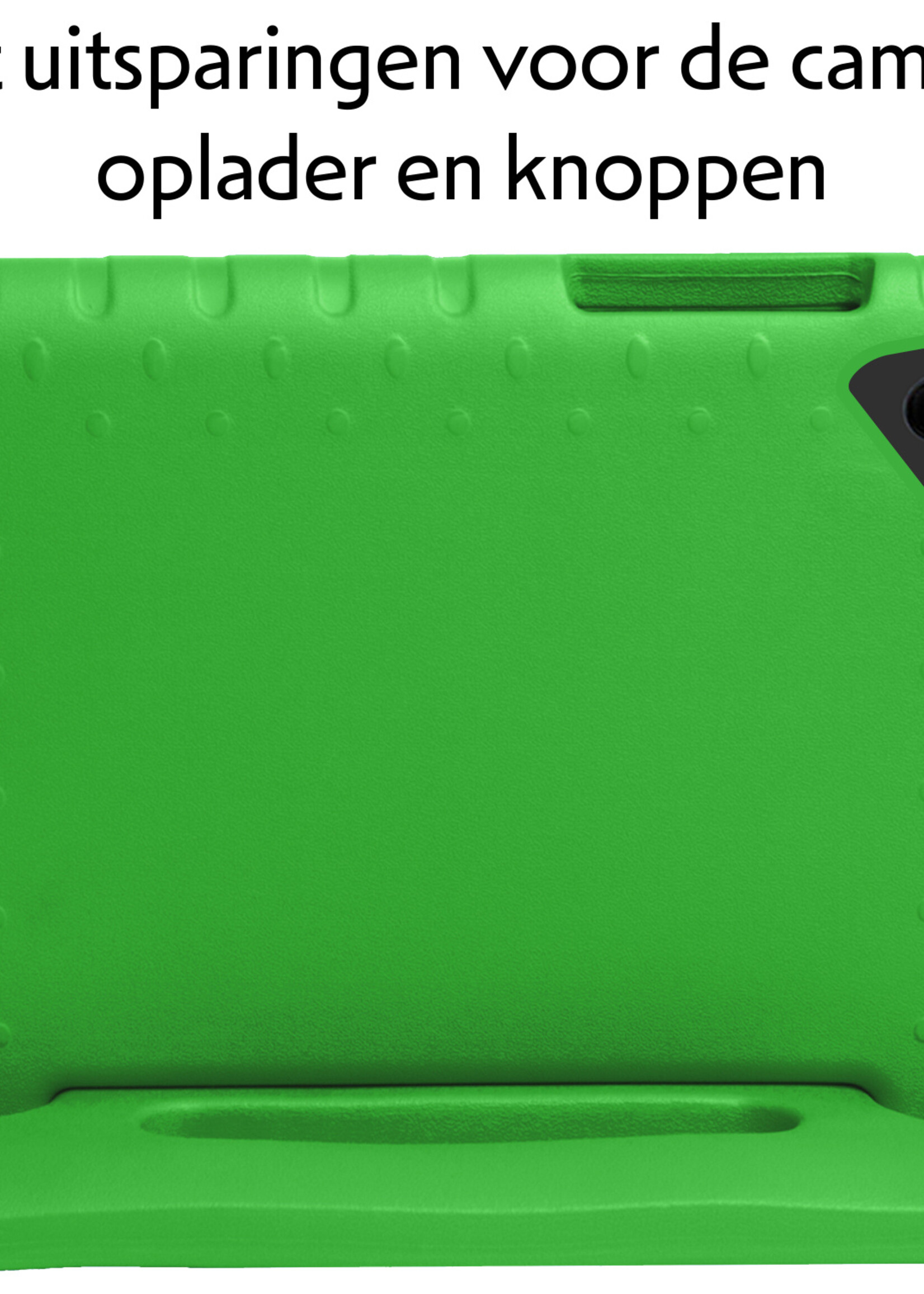 LUQ Hoes Geschikt voor Samsung Galaxy Tab A9 Plus Hoes Kinder Hoesje Kids Case Kinderhoes Shockproof - Hoesje Geschikt voor Samsung Tab A9 Plus Hoesje Kidscase - Groen