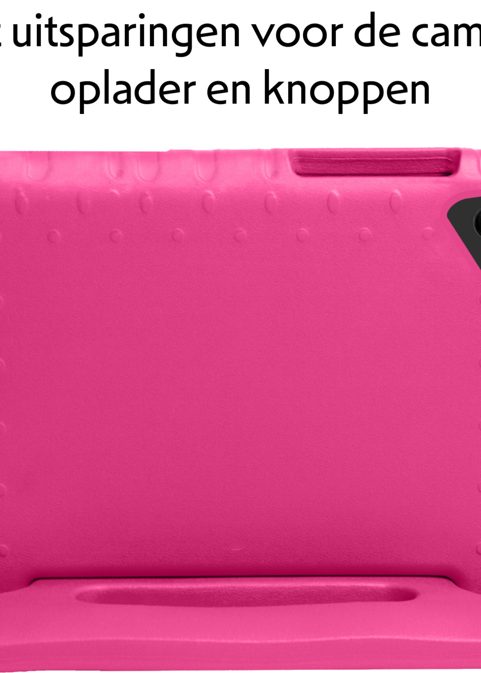 LUQ Hoes Geschikt voor Samsung Galaxy Tab A9 Plus Hoes Kinder Hoesje Kids Case Kinderhoes Shockproof - Hoesje Geschikt voor Samsung Tab A9 Plus Hoesje Kidscase - Roze