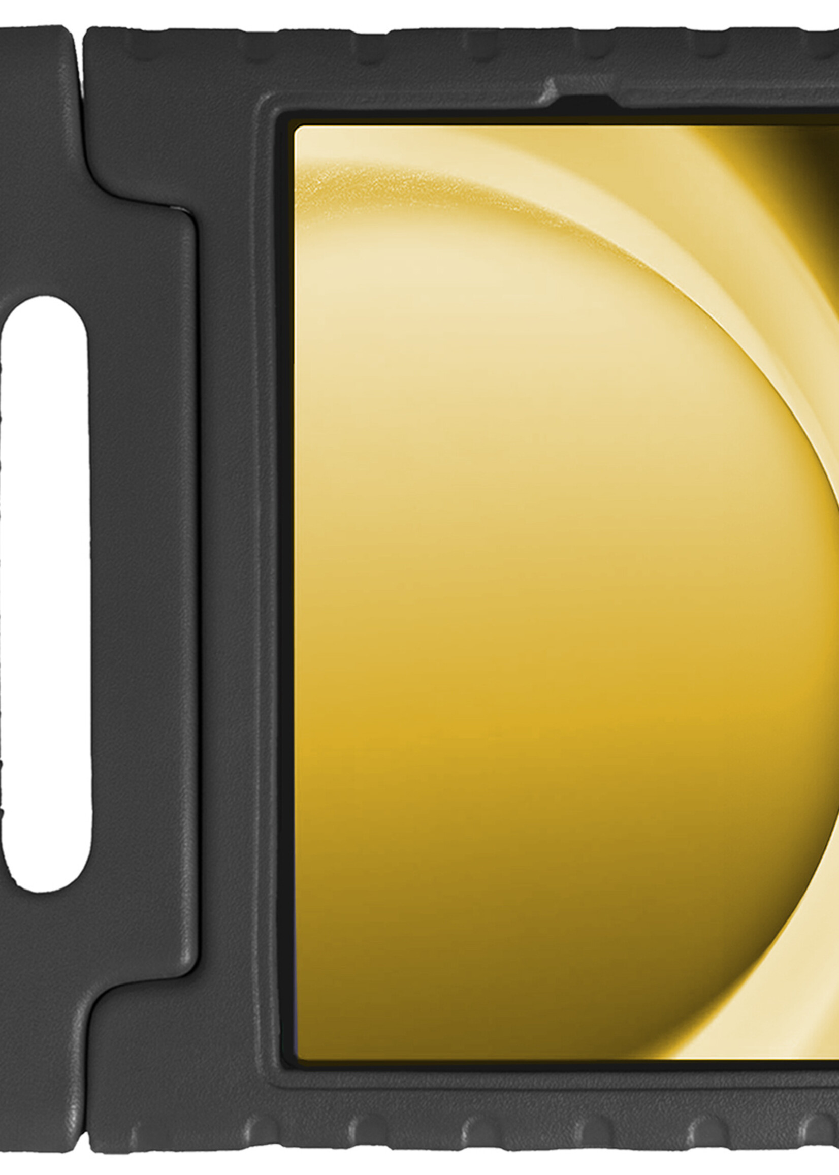 LUQ Hoes Geschikt voor Samsung Galaxy Tab A9 Plus Hoes Kinder Hoesje Kids Case Kinderhoes Shockproof - Hoesje Geschikt voor Samsung Tab A9 Plus Hoesje Kidscase - Zwart