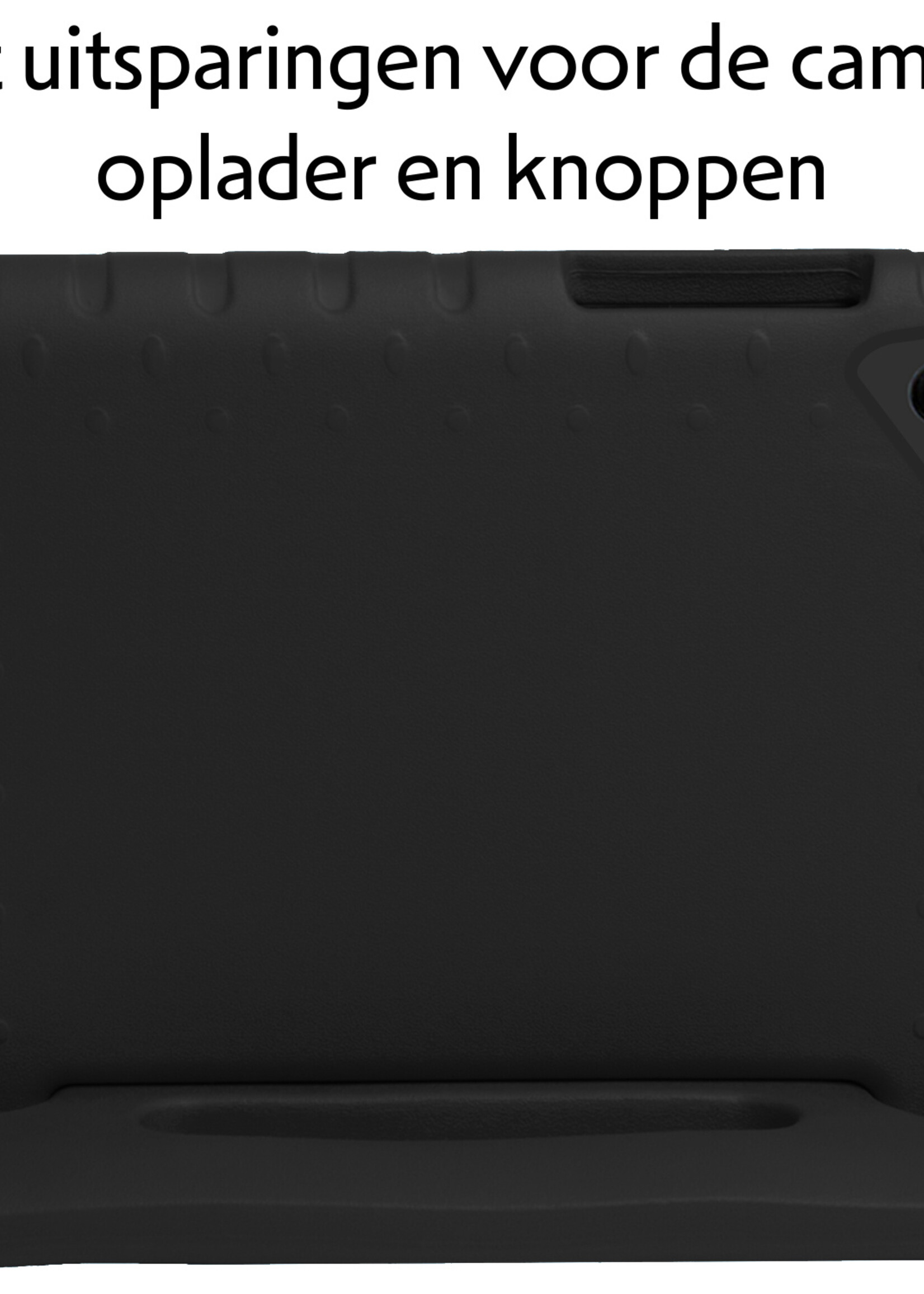 LUQ Hoes Geschikt voor Samsung Galaxy Tab A9 Plus Hoes Kinder Hoesje Kids Case Kinderhoes Shockproof - Hoesje Geschikt voor Samsung Tab A9 Plus Hoesje Kidscase - Zwart