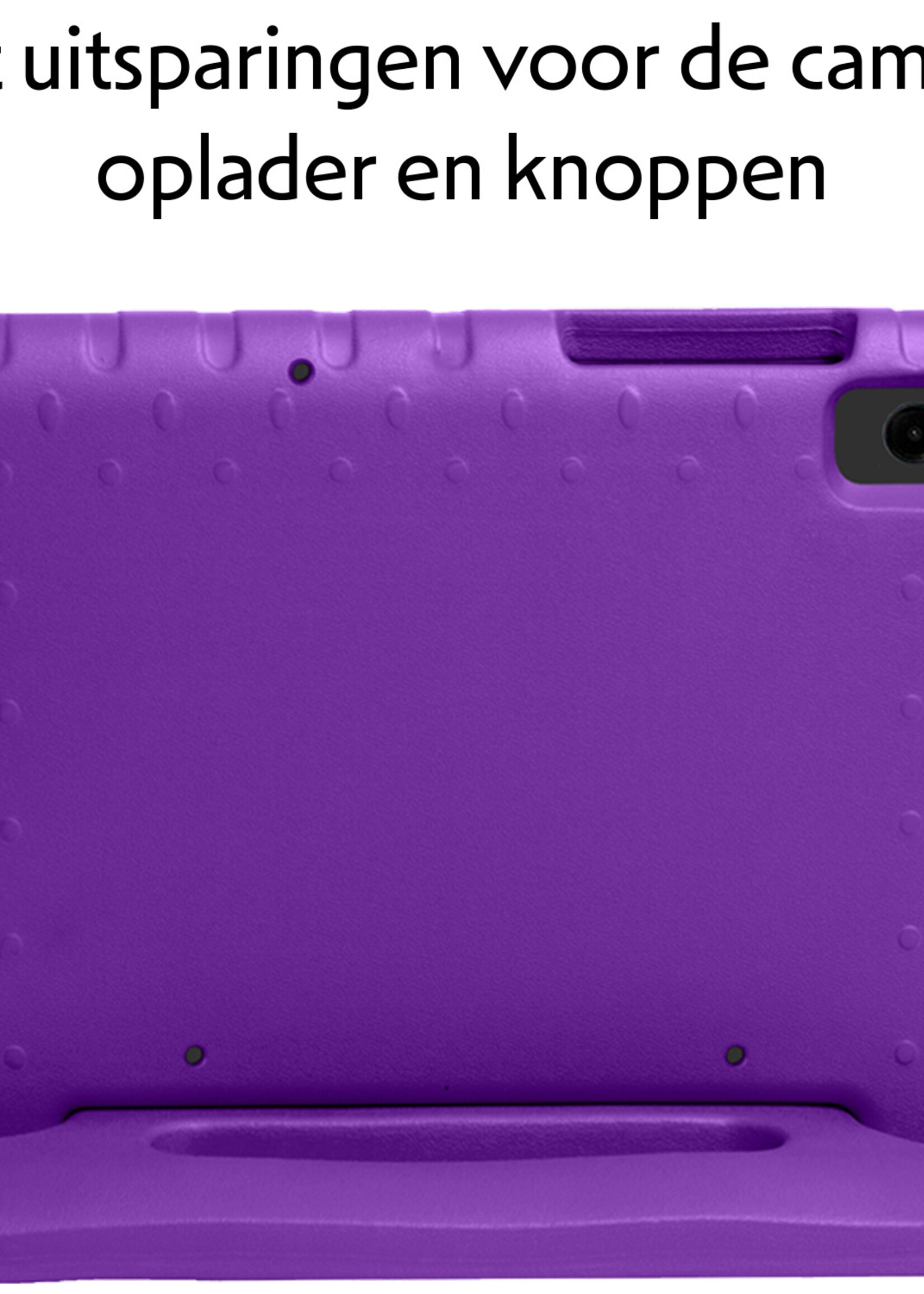 LUQ Hoes Geschikt voor Samsung Galaxy Tab A9 Hoes Kinder Hoesje Kids Case Kinderhoes Shockproof Met Screenprotector - Hoesje Geschikt voor Samsung Tab A9 Hoesje Kidscase - Paars