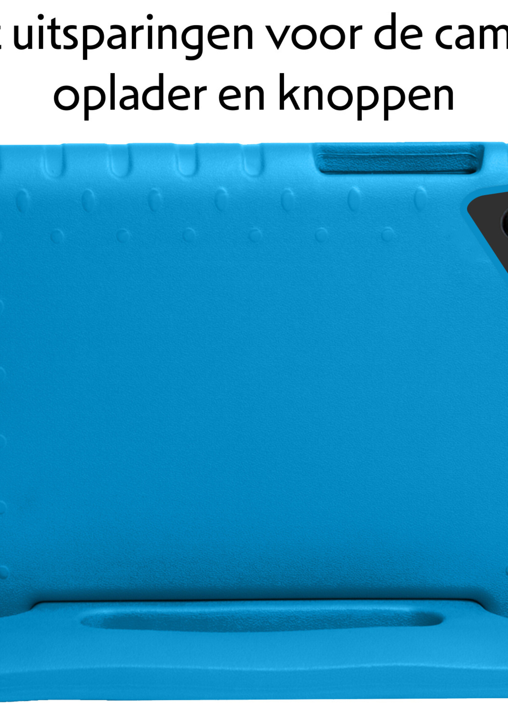 LUQ Hoes Geschikt voor Samsung Galaxy Tab A9 Plus Hoes Kinder Hoesje Kids Case Kinderhoes Shockproof Met Screenprotector - Hoesje Geschikt voor Samsung Tab A9 Plus Hoesje Kidscase - Blauw