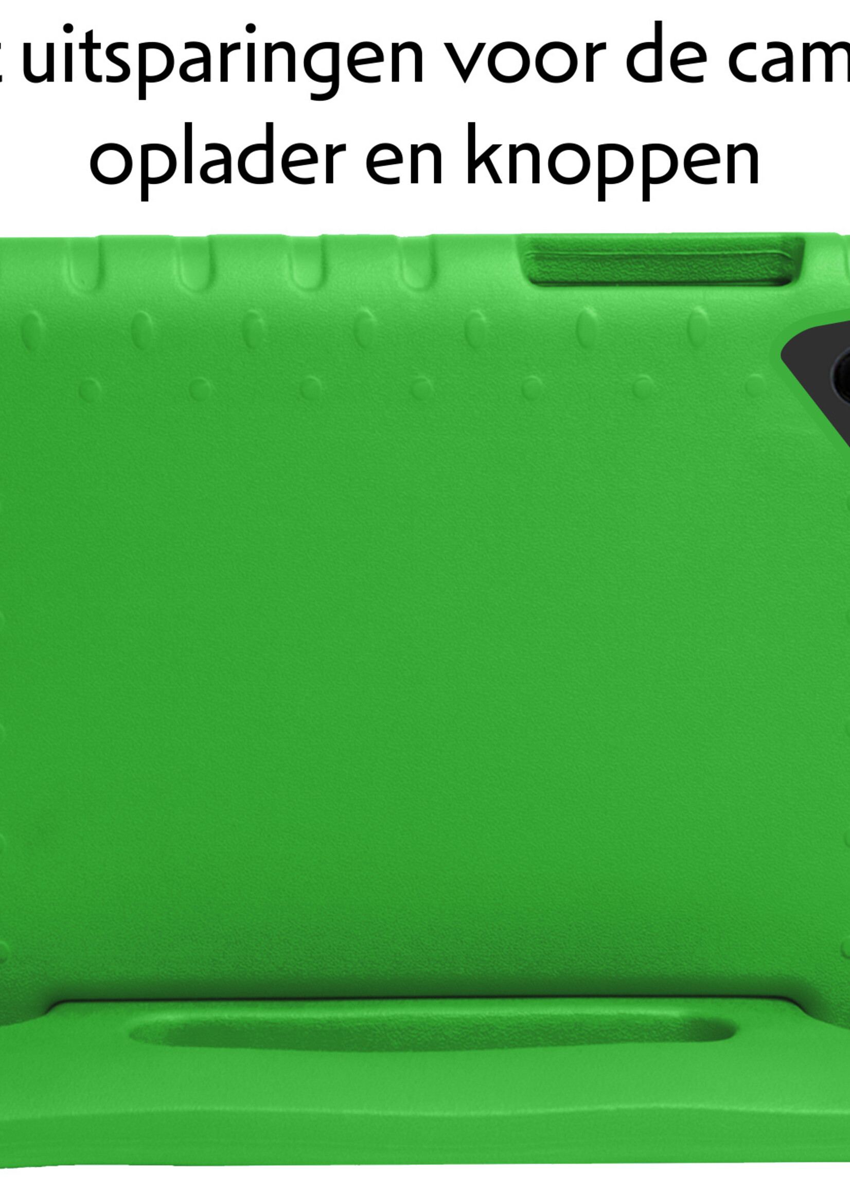 LUQ Hoes Geschikt voor Samsung Galaxy Tab A9 Plus Hoes Kinder Hoesje Kids Case Kinderhoes Shockproof Met 2x Screenprotector - Hoesje Geschikt voor Samsung Tab A9 Plus Hoesje Kidscase - Groen
