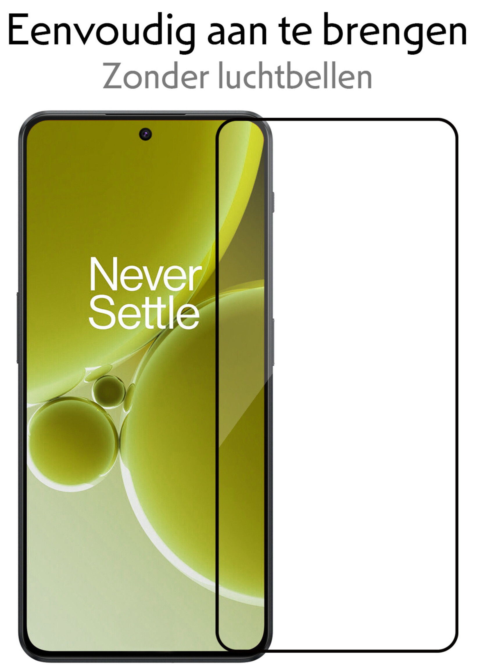 LUQ Screenprotector Geschikt voor OnePlus Nord 3 Screenprotector Glas Full Cover - Screenprotector Geschikt voor OnePlus Nord 3 Screenprotector Full Cover