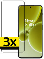 LUQ LUQ OnePlus Nord 3 Screenprotector Glas Full Cover 2D - 3 PACK