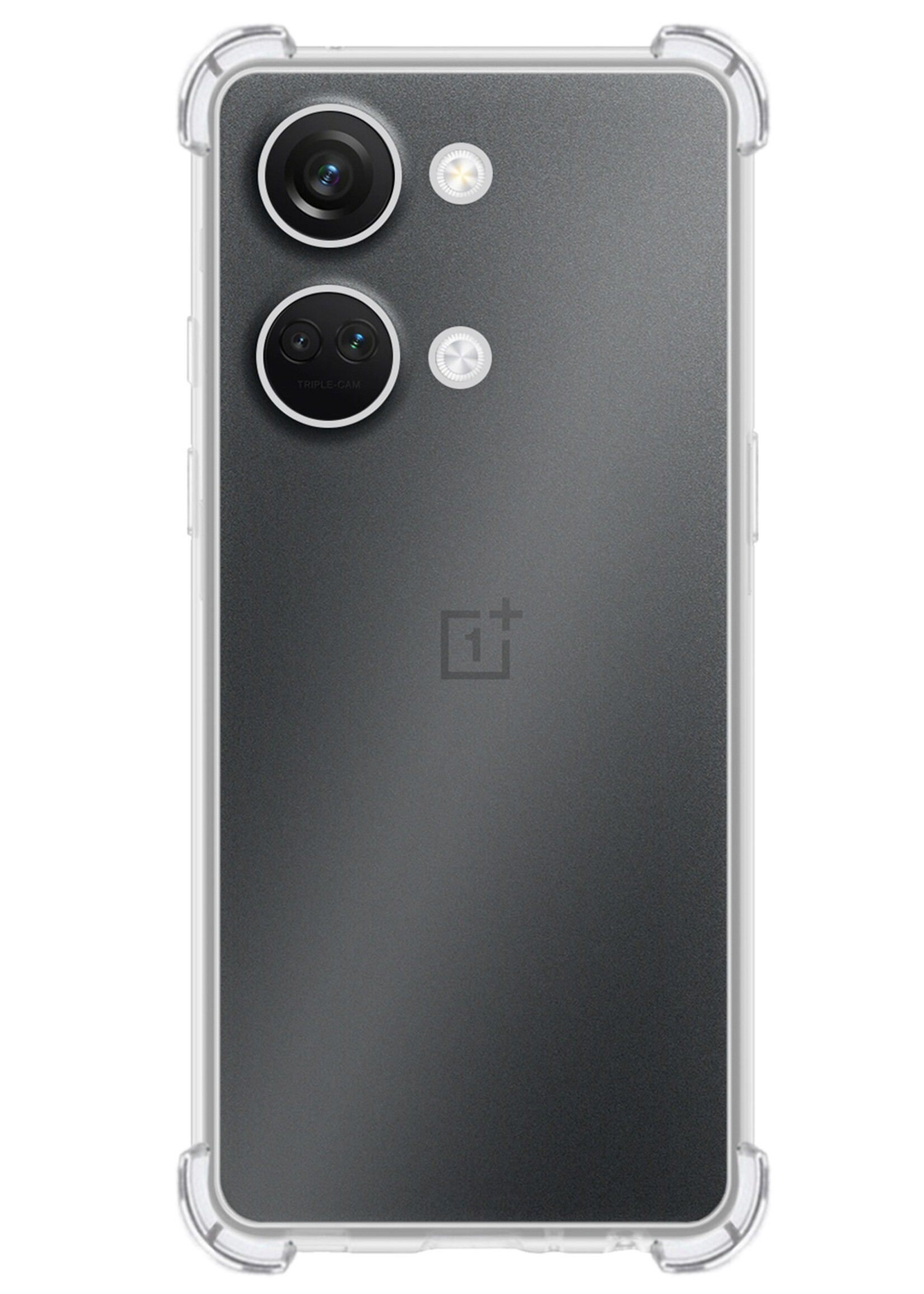 LUQ Hoesje Geschikt voor OnePlus Nord 3 Hoesje Shockproof Case Siliconen - Hoes Geschikt voor OnePlus Nord 3 Hoes Cover Siliconen - Transparant