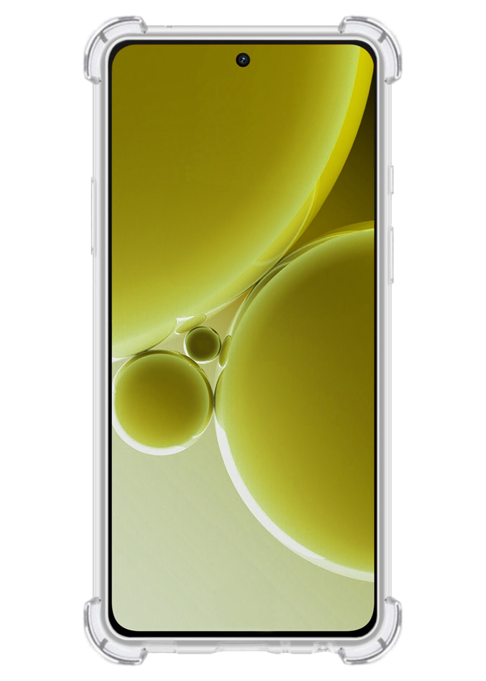 LUQ Hoesje Geschikt voor OnePlus Nord 3 Hoesje Shockproof Case Siliconen Met Screenprotector - Hoes Geschikt voor OnePlus Nord 3 Hoes Cover Siliconen - Transparant