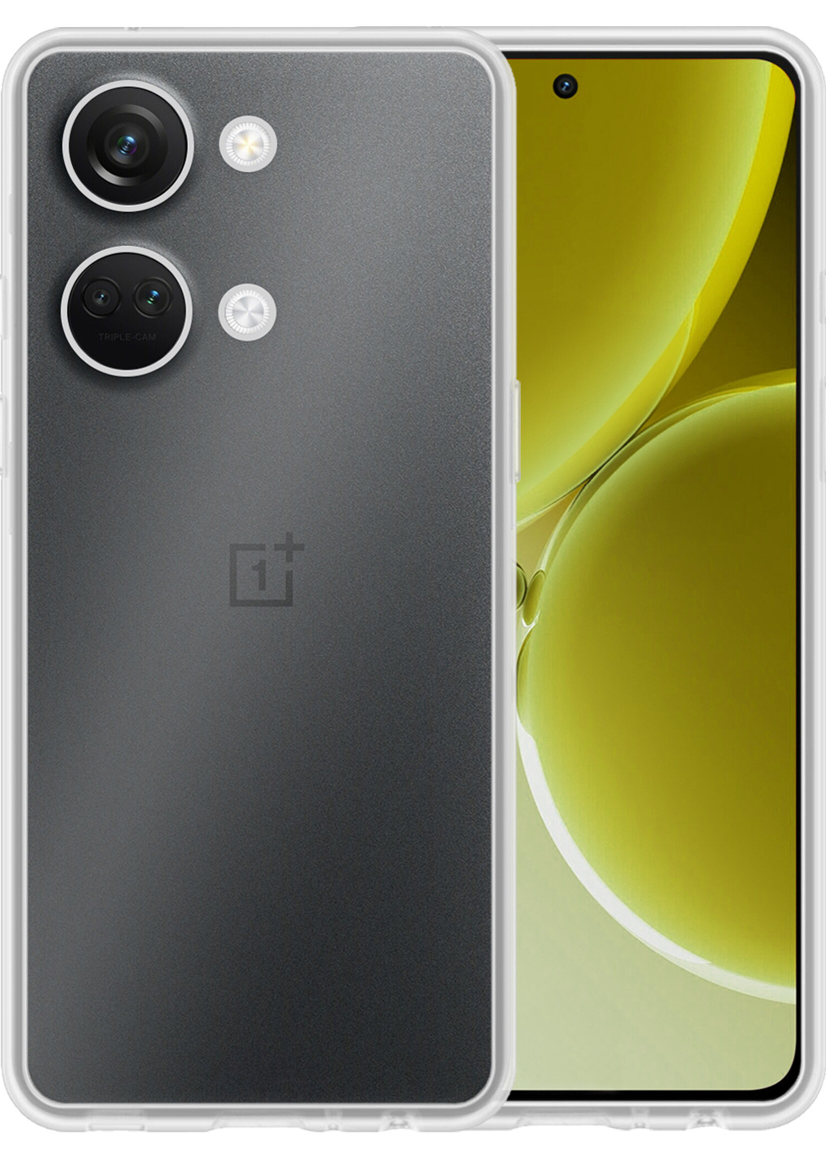 LUQ Hoesje Geschikt voor OnePlus Nord 3 Hoesje Siliconen Case - Hoes Geschikt voor OnePlus Nord 3 Hoes Siliconen - Transparant