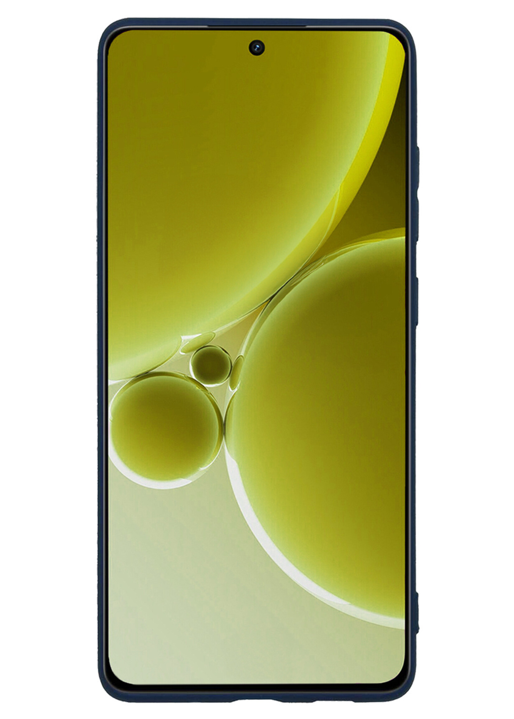 LUQ Hoesje Geschikt voor OnePlus Nord 3 Hoesje Siliconen Case - Hoes Geschikt voor OnePlus Nord 3 Hoes Siliconen - Donkerblauw - 2 Stuks