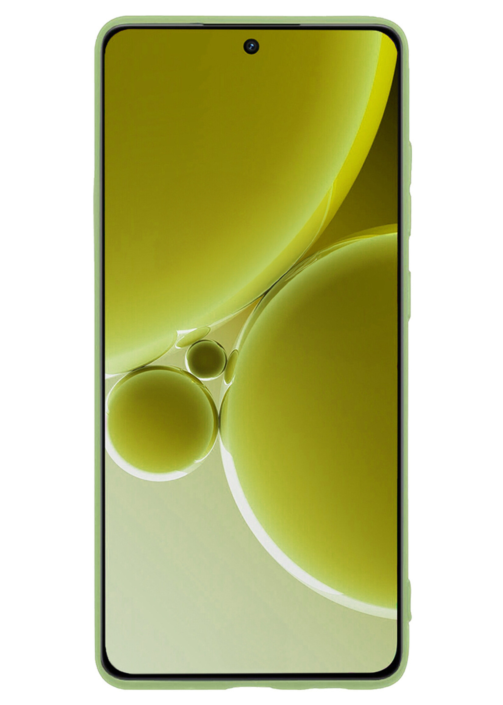 LUQ Hoesje Geschikt voor OnePlus Nord 3 Hoesje Siliconen Case Met Screenprotector - Hoes Geschikt voor OnePlus Nord 3 Hoes Siliconen - Groen