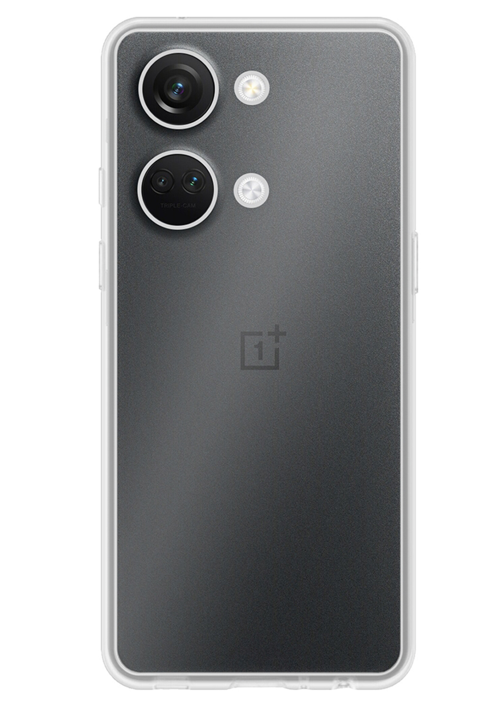 LUQ Hoesje Geschikt voor OnePlus Nord 3 Hoesje Siliconen Case Met Screenprotector - Hoes Geschikt voor OnePlus Nord 3 Hoes Siliconen - Transparant