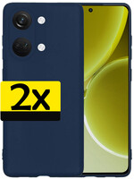 LUQ LUQ OnePlus Nord 3 Hoesje Siliconen - Donkerblauw - 2 PACK