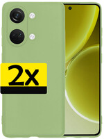LUQ LUQ OnePlus Nord 3 Hoesje Siliconen - Groen - 2 PACK