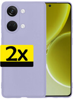 LUQ LUQ OnePlus Nord 3 Hoesje Siliconen - Lila - 2 PACK