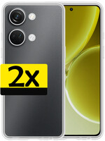 LUQ LUQ OnePlus Nord 3 Hoesje Siliconen - Transparant - 2 PACK