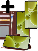 LUQ LUQ OnePlus Nord 3 Hoesje Bookcase Met Screenprotector - Bruin