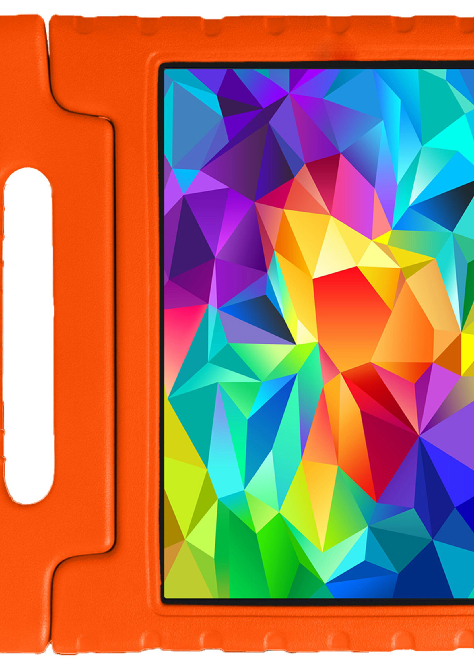 LUQ Hoes Geschikt voor Samsung Galaxy Tab A 10.1 2019 Hoes Kinder Hoesje Kids Case Kinderhoes Shockproof - Hoesje Geschikt voor Samsung Tab A 10.1 2019 Hoesje Kidscase - Oranje