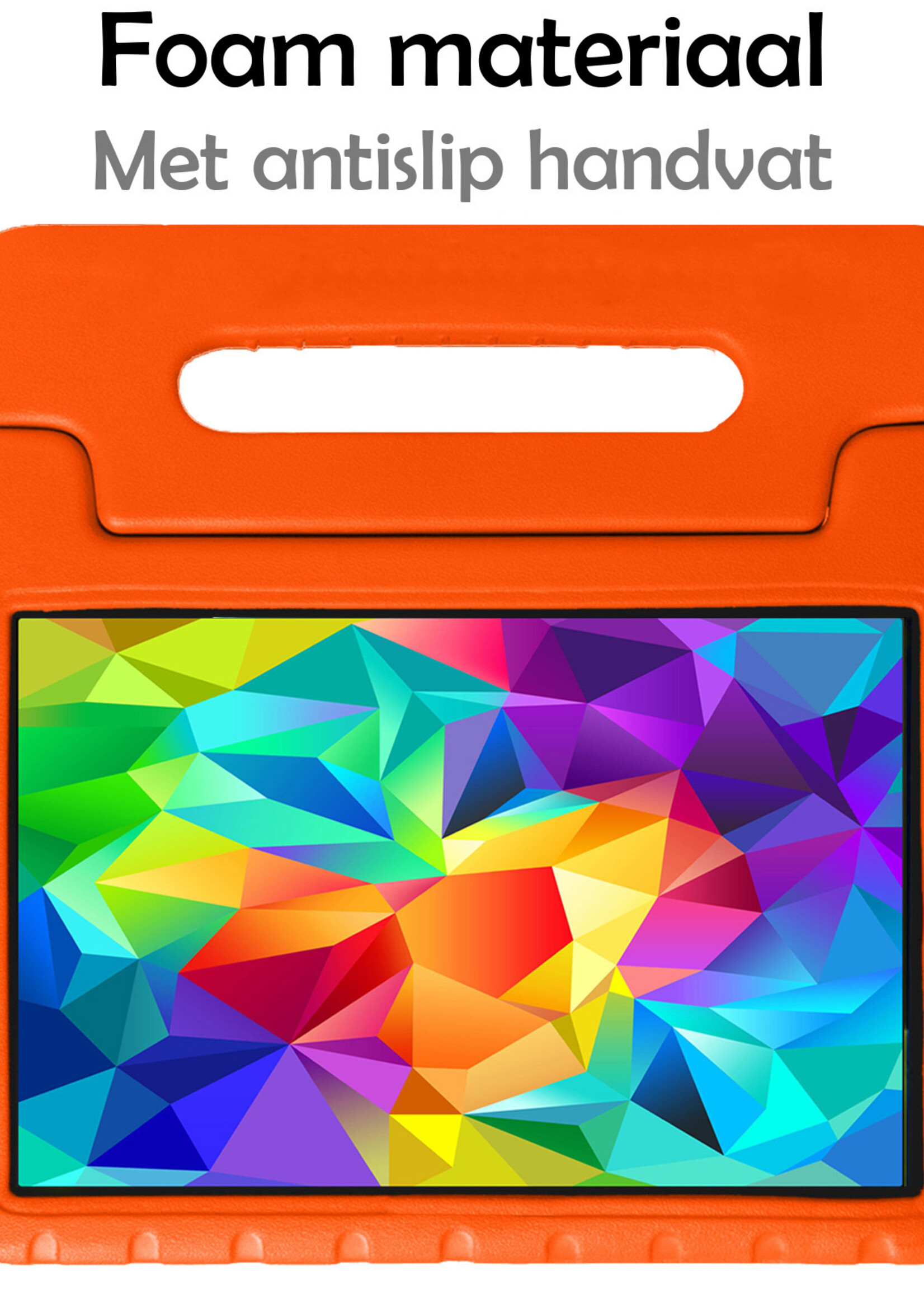 LUQ Hoes Geschikt voor Samsung Galaxy Tab A 10.1 2019 Hoes Kinder Hoesje Kids Case Kinderhoes Shockproof - Hoesje Geschikt voor Samsung Tab A 10.1 2019 Hoesje Kidscase - Oranje