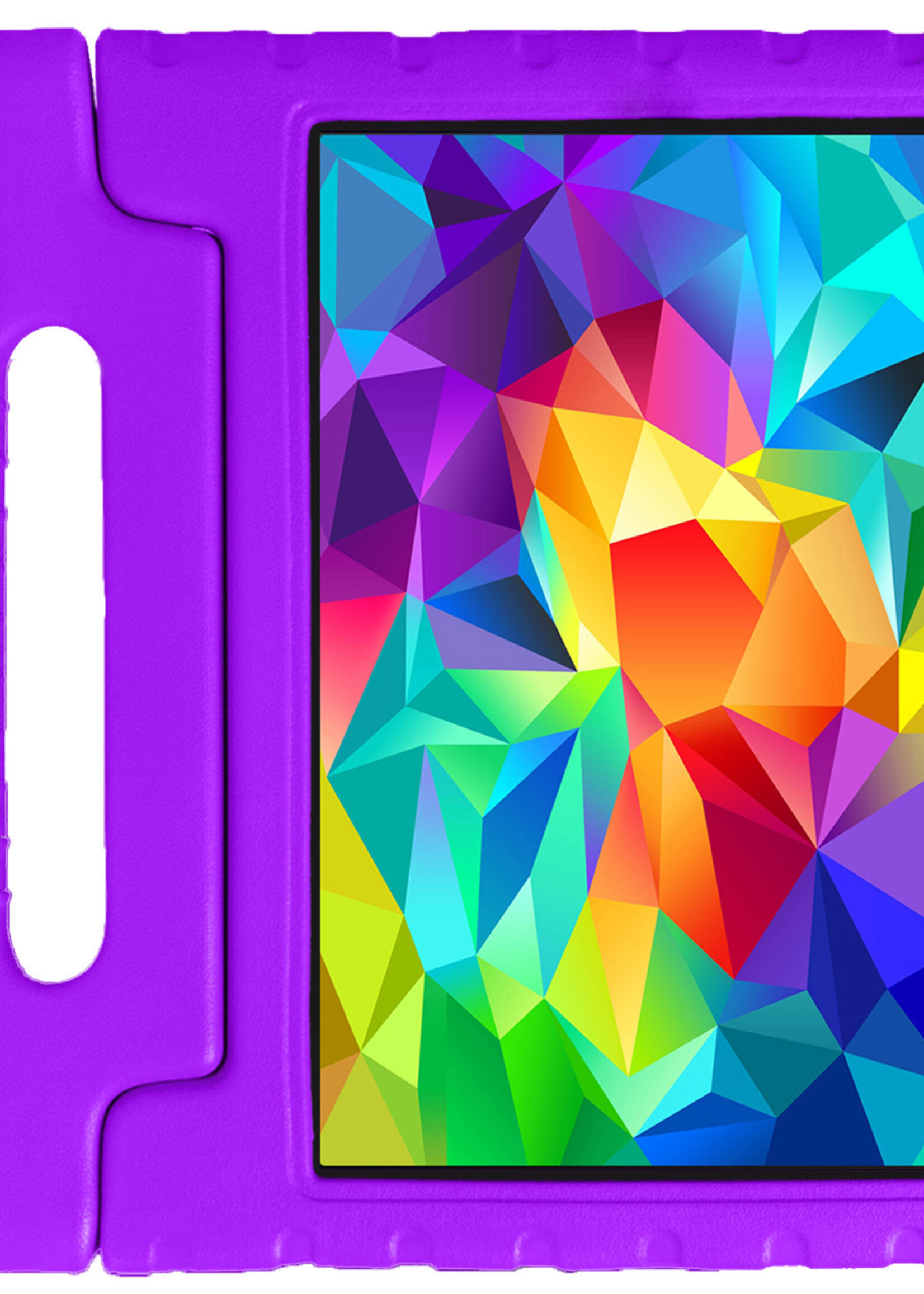 LUQ Hoes Geschikt voor Samsung Galaxy Tab A 10.1 2019 Hoes Kinder Hoesje Kids Case Kinderhoes Shockproof - Hoesje Geschikt voor Samsung Tab A 10.1 2019 Hoesje Kidscase - Paars