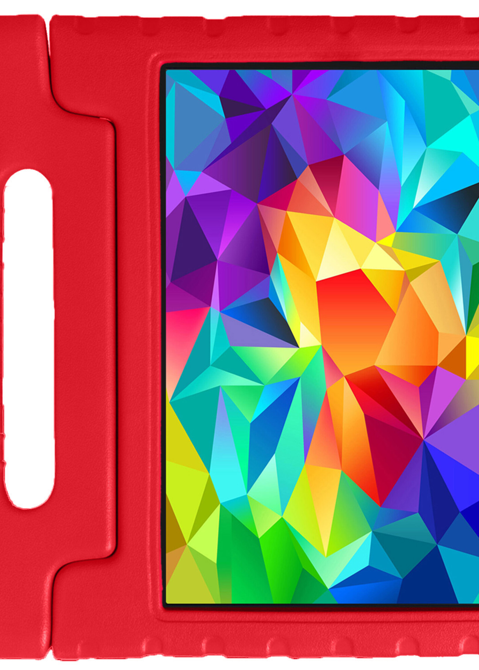 LUQ Hoes Geschikt voor Samsung Galaxy Tab A 10.1 2019 Hoes Kinder Hoesje Kids Case Kinderhoes Shockproof - Hoesje Geschikt voor Samsung Tab A 10.1 2019 Hoesje Kidscase - Rood