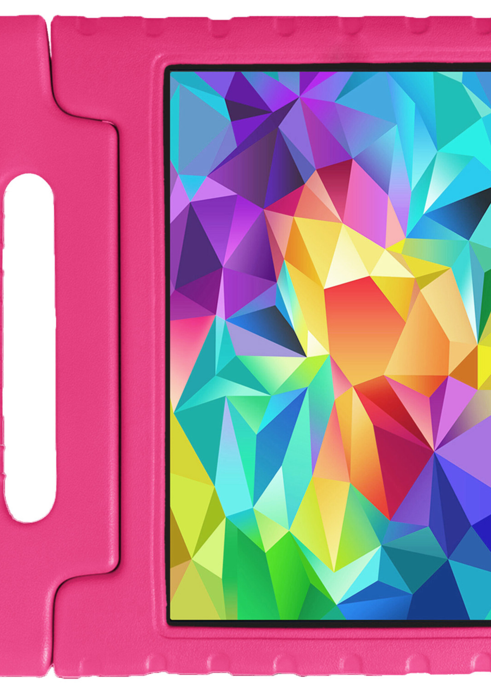 LUQ Hoes Geschikt voor Samsung Galaxy Tab A 10.1 2019 Hoes Kinder Hoesje Kids Case Kinderhoes Shockproof - Hoesje Geschikt voor Samsung Tab A 10.1 2019 Hoesje Kidscase - Roze