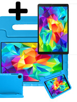 LUQ LUQ Samsung Galaxy Tab A 10.1 2019 Kinderhoes Met Screenprotector - Blauw