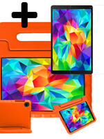 LUQ LUQ Samsung Galaxy Tab A 10.1 2019 Kinderhoes Met Screenprotector - Oranje