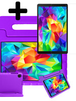 LUQ LUQ Samsung Galaxy Tab A 10.1 2019 Kinderhoes Met Screenprotector - Paars