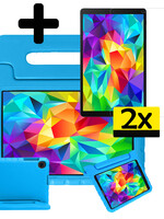 LUQ LUQ Samsung Galaxy Tab A 10.1 2019 Kinderhoes Met 2x Screenprotector - Blauw