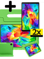 LUQ LUQ Samsung Galaxy Tab A 10.1 2019 Kinderhoes Met 2x Screenprotector - Groen