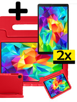 LUQ LUQ Samsung Galaxy Tab A 10.1 2019 Kinderhoes Met 2x Screenprotector - Rood