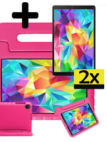 LUQ LUQ Samsung Galaxy Tab A 10.1 2019 Kinderhoes Met 2x Screenprotector - Roze