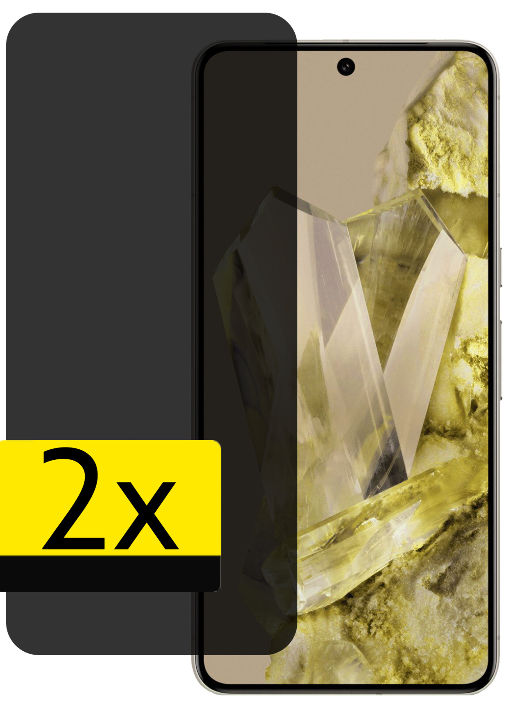 LUQ Screenprotector Geschikt voor Google Pixel 8 Pro Privacy Screenprotector Bescherm Glas - Privacy Screenprotector Geschikt voor Google Pixel 8 Pro Screenprotector Glas - 2 Stuks