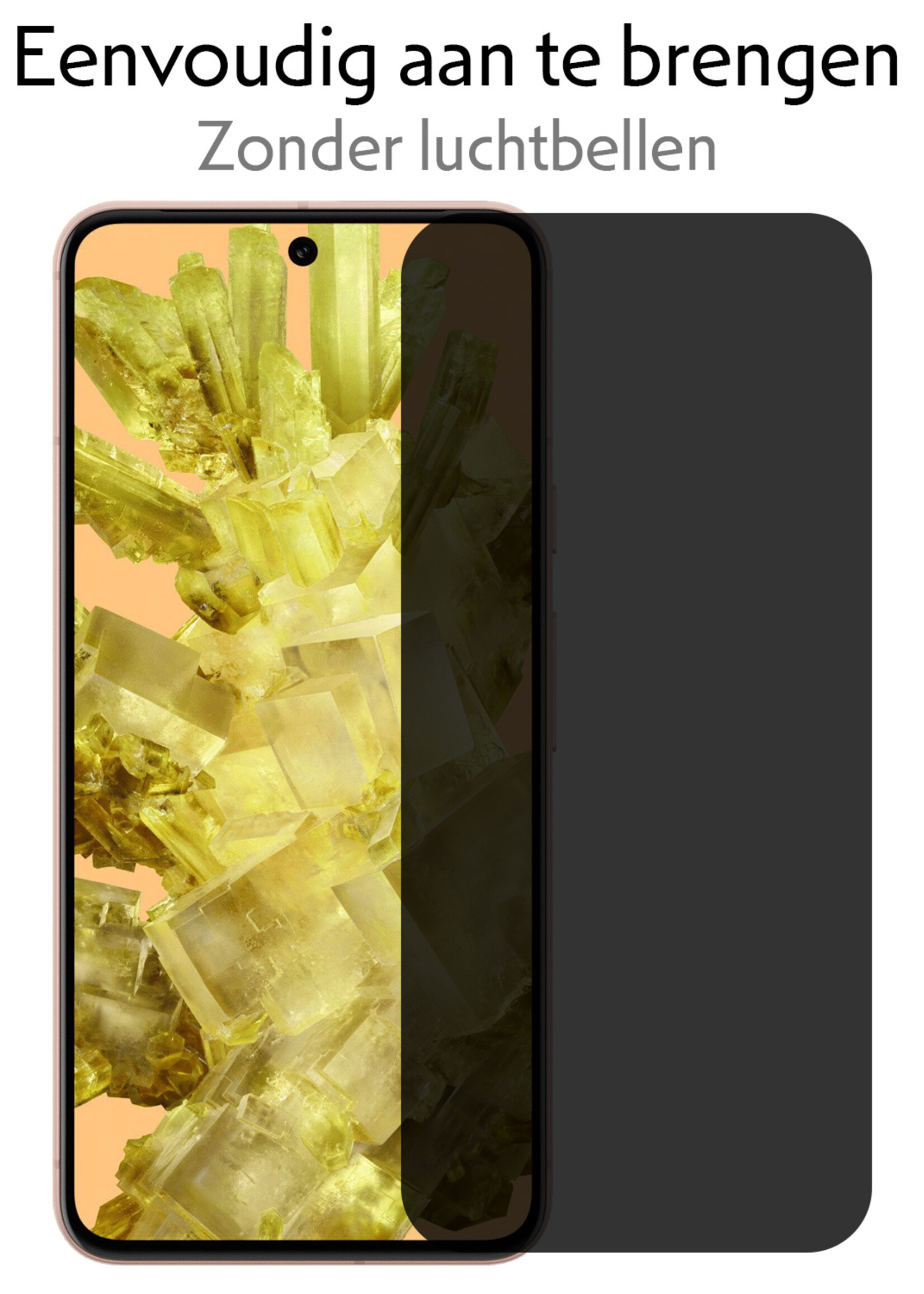 LUQ Screenprotector Geschikt voor Google Pixel 8 Privacy Screenprotector Bescherm Glas - Privacy Screenprotector Geschikt voor Google Pixel 8 Screenprotector Glas