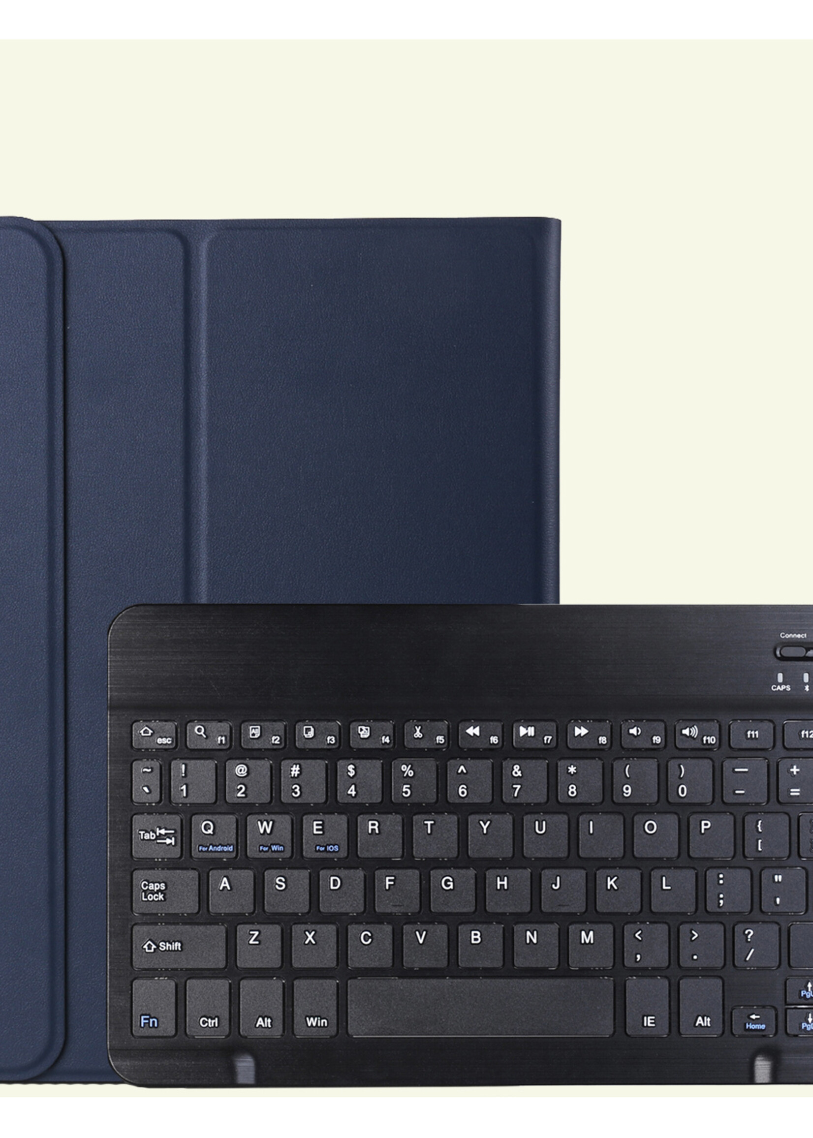 LUQ Hoes Geschikt voor Samsung Galaxy Tab A9 Hoes Keyboard Cover Toetsenbord Hoesje - Hoesje Geschikt voor Samsung Tab A9 Toetsenbord Hoes - Donkerblauw