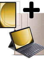 LUQ LUQ Samsung Galaxy Tab A9 Toetsenbordhoes Met Screenprotector - Goud