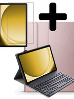 LUQ LUQ Samsung Galaxy Tab A9 Toetsenbordhoes Met Screenprotector - Rose Goud