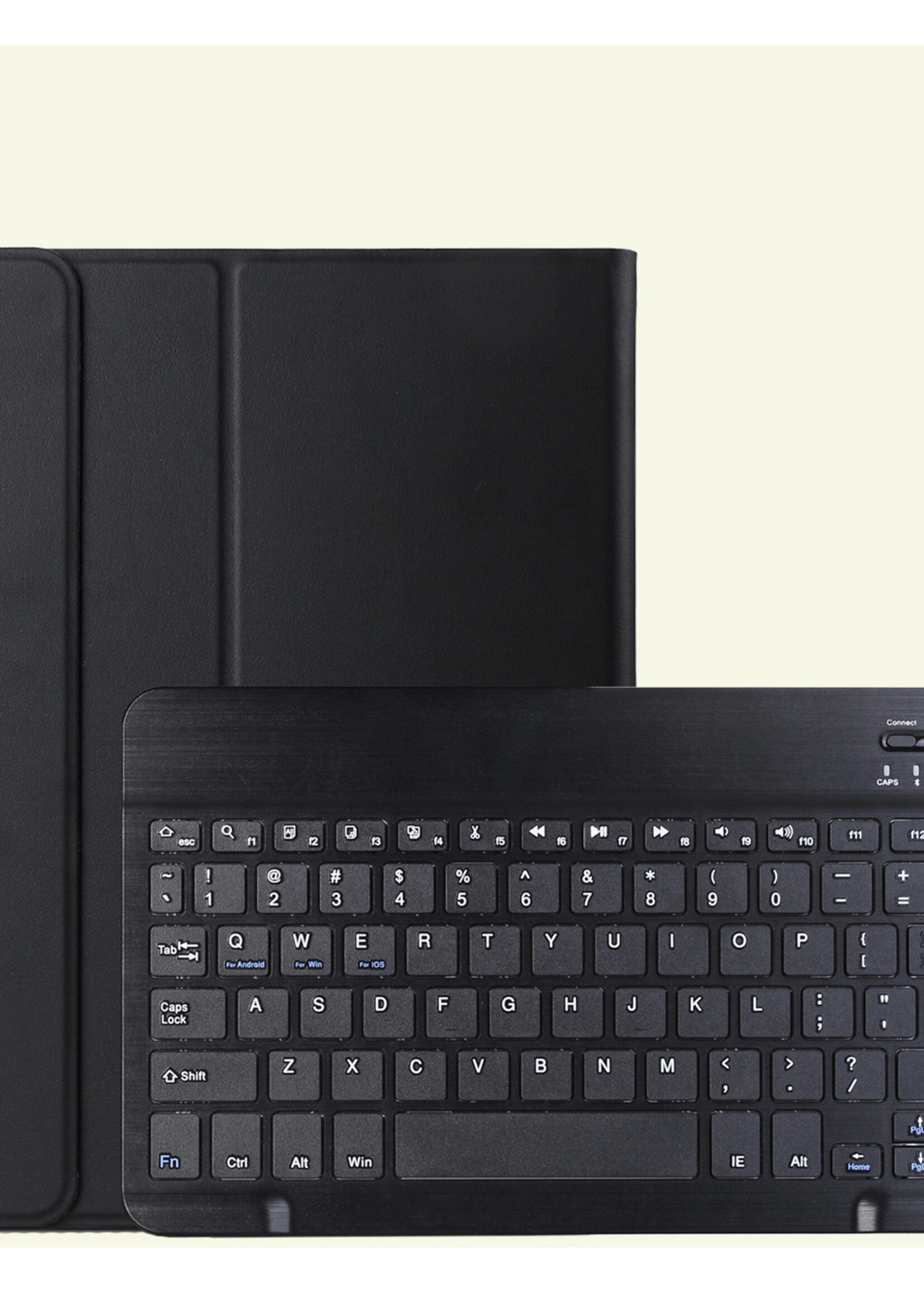 LUQ Hoes Geschikt voor Samsung Galaxy Tab A9 Hoes Keyboard Cover Toetsenbord Hoesje Met Screenprotector - Hoesje Geschikt voor Samsung Tab A9 Toetsenbord Hoes - Zwart