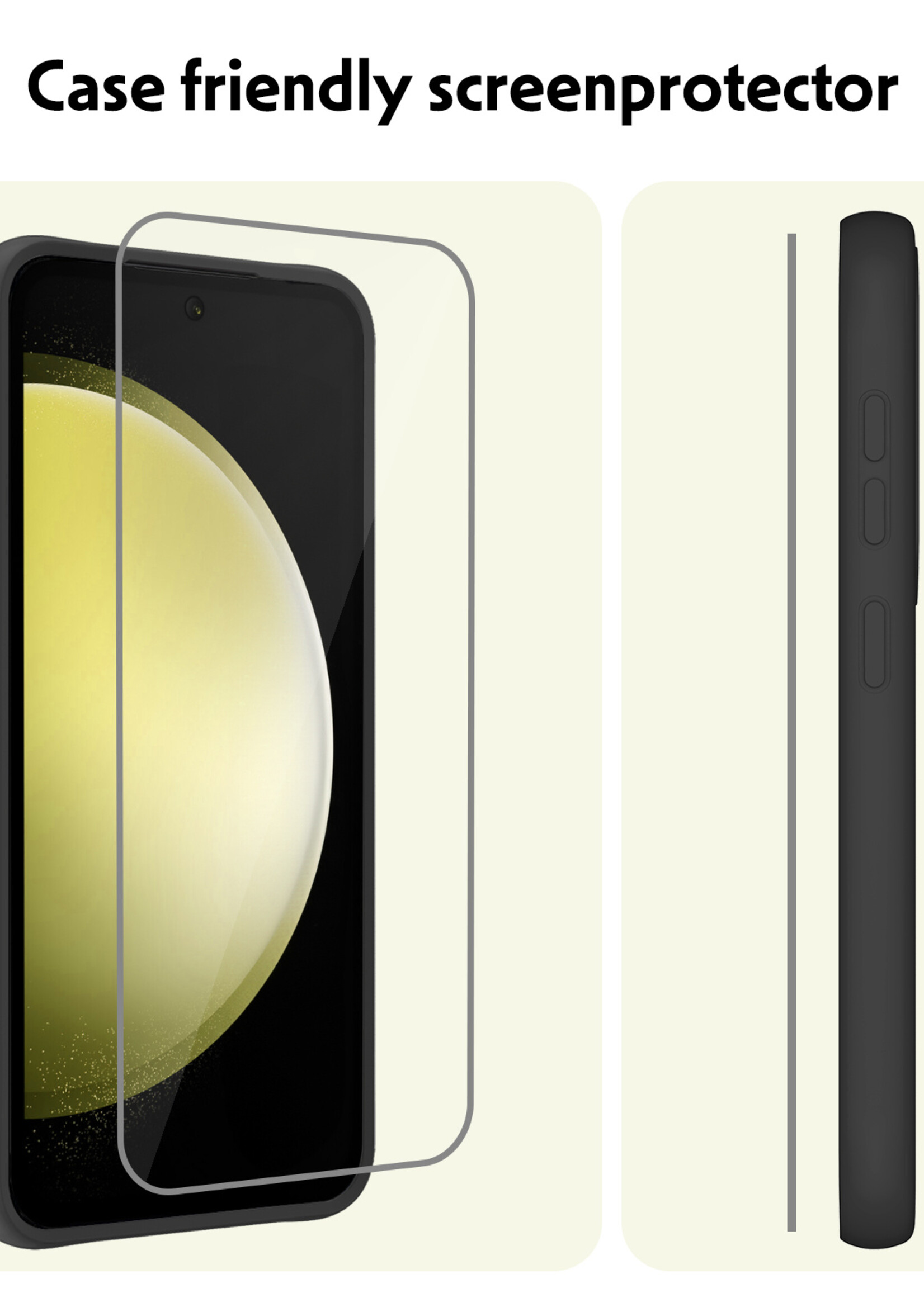 LUQ Screenprotector Geschikt voor Samsung S23 FE Screenprotector Beschermglas Gehard Glas - Screenprotector Geschikt voor Samsung Galaxy S23 FE Screenprotector Glas